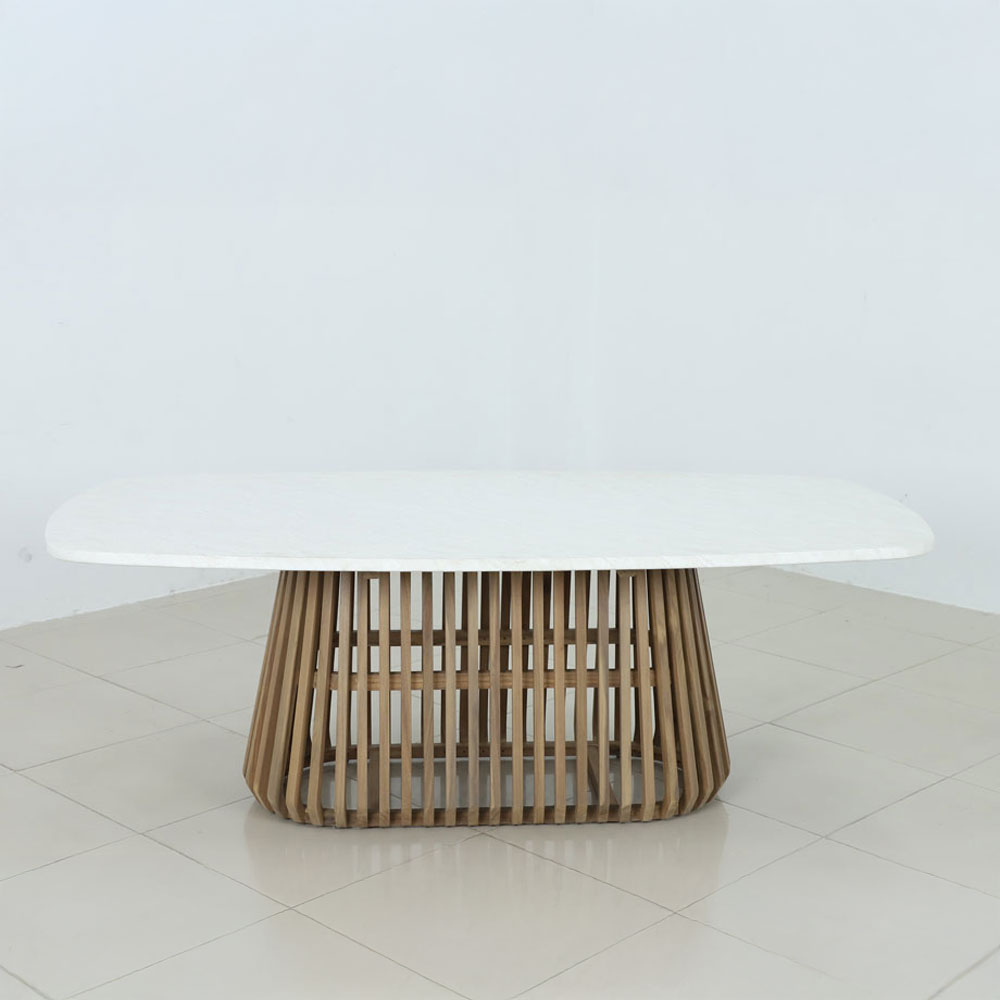 SIRACUSA ΤΡΑΠΕΖΙ ΛΕΥΚΟ 220x110x79cm