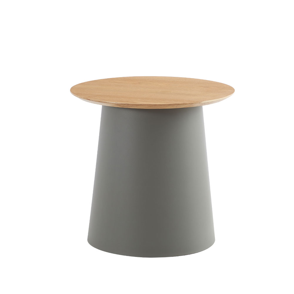 ZENTRA COFFEE TABLE ΦΥΣΙΚΟ ΓΚΡΙ 50x50x47.5cm