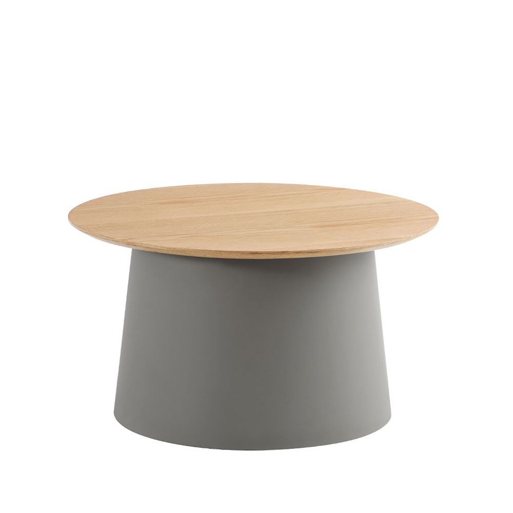 ZENTRA COFFEE TABLE ΦΥΣΙΚΟ ΓΚΡΙ 70x70x39cm