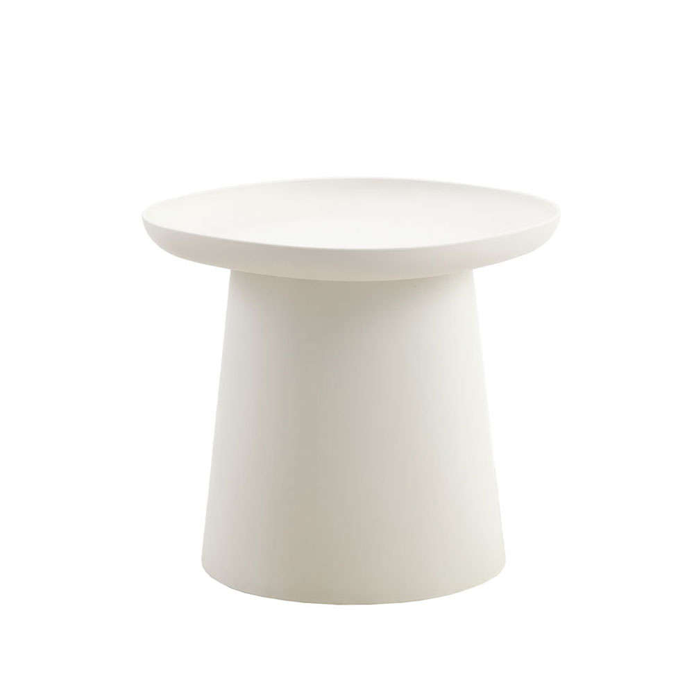 PLATE COFFEE TABLE OFF WHITE 50x50x47.5cm