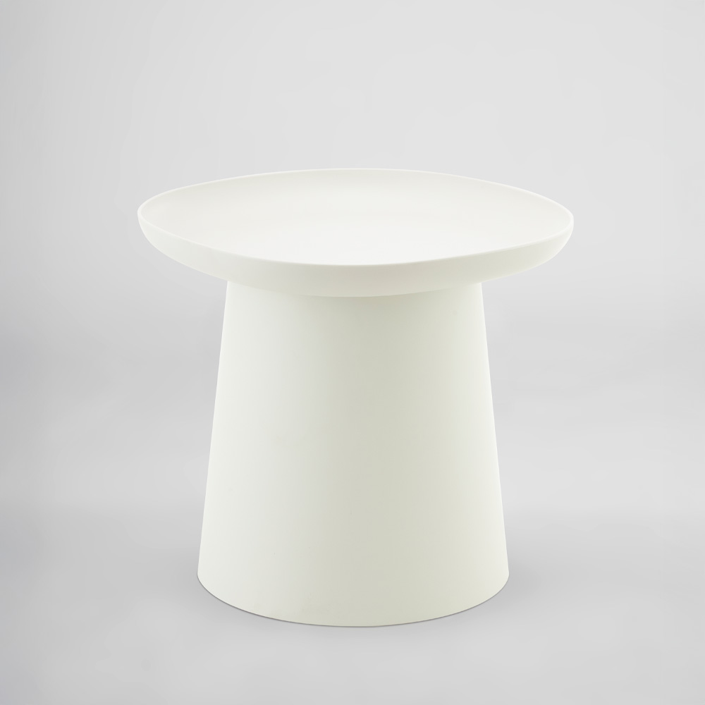 PLATE COFFEE TABLE OFF WHITE 50x50x47.5cm