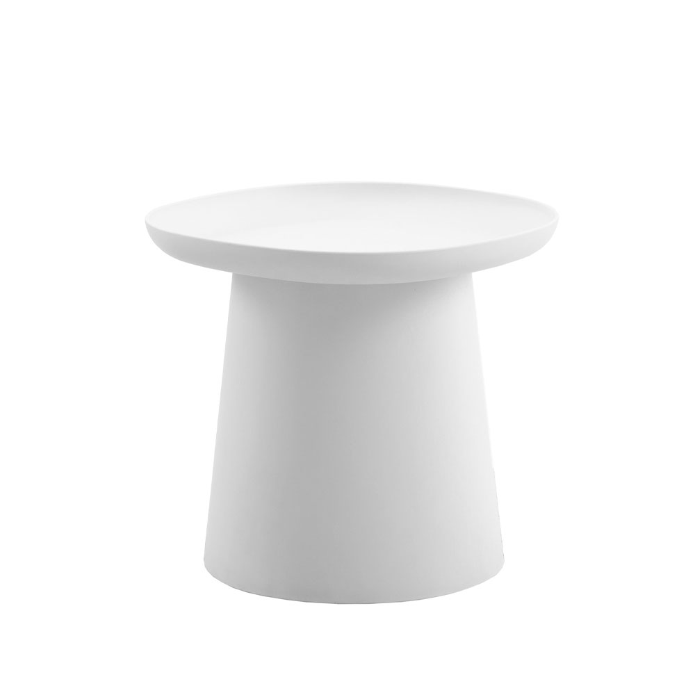 PLATE COFFEE TABLE ΛΕΥΚΟ 50x50x47.5cm