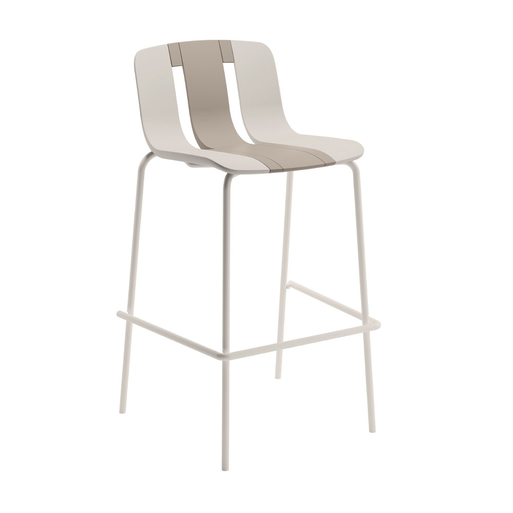 ART ΣΚΑΜΠΟ BAR ΜΠΕΖ OFF WHITE 52.5x52x103cm