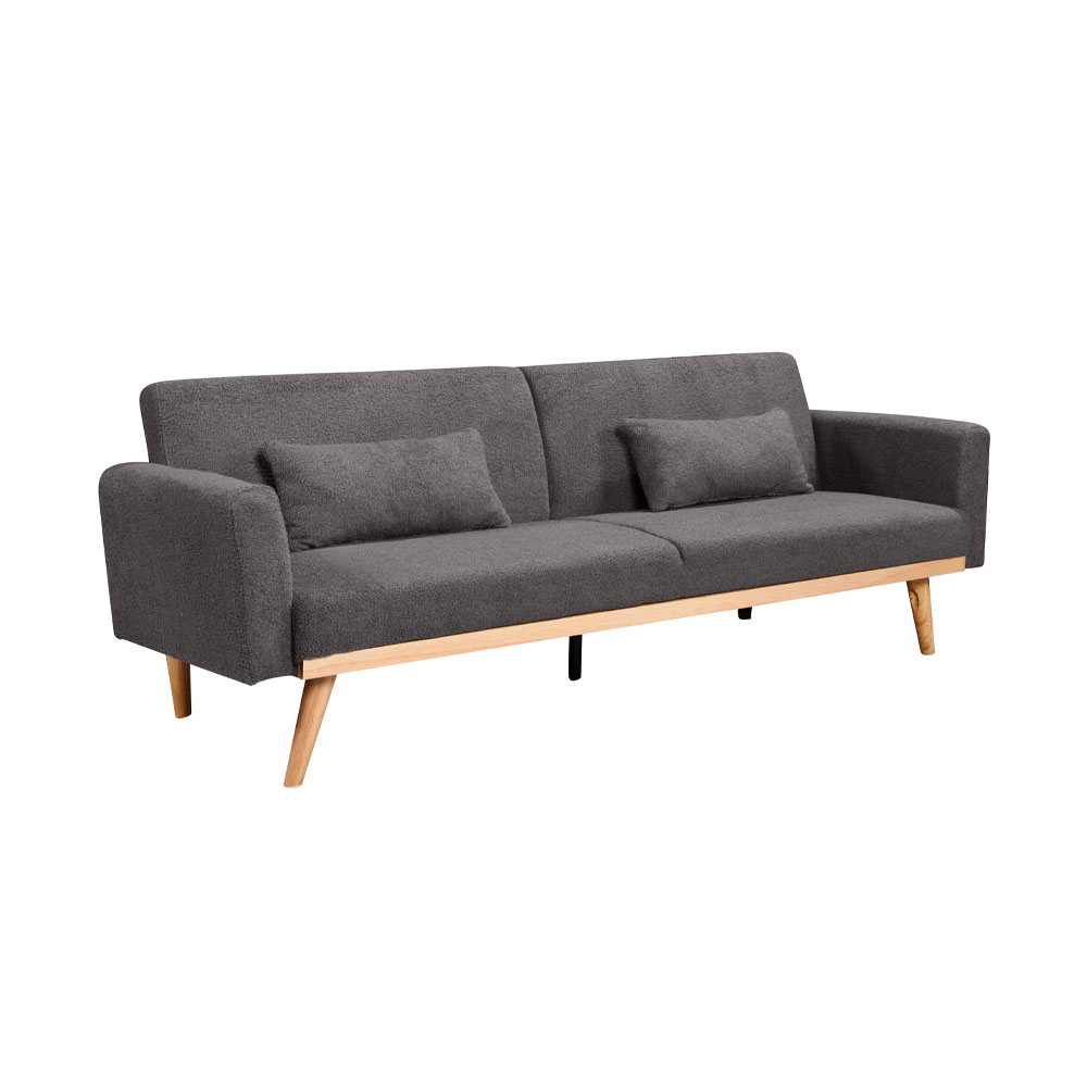 PANTA ΚΑΝΑΠΕΣ ΚΡΕΒΑΤΙ 3ΘΕΣΙΟΣ ΓΚΡΙ ΣΚΟΥΡΟ 210x77x77