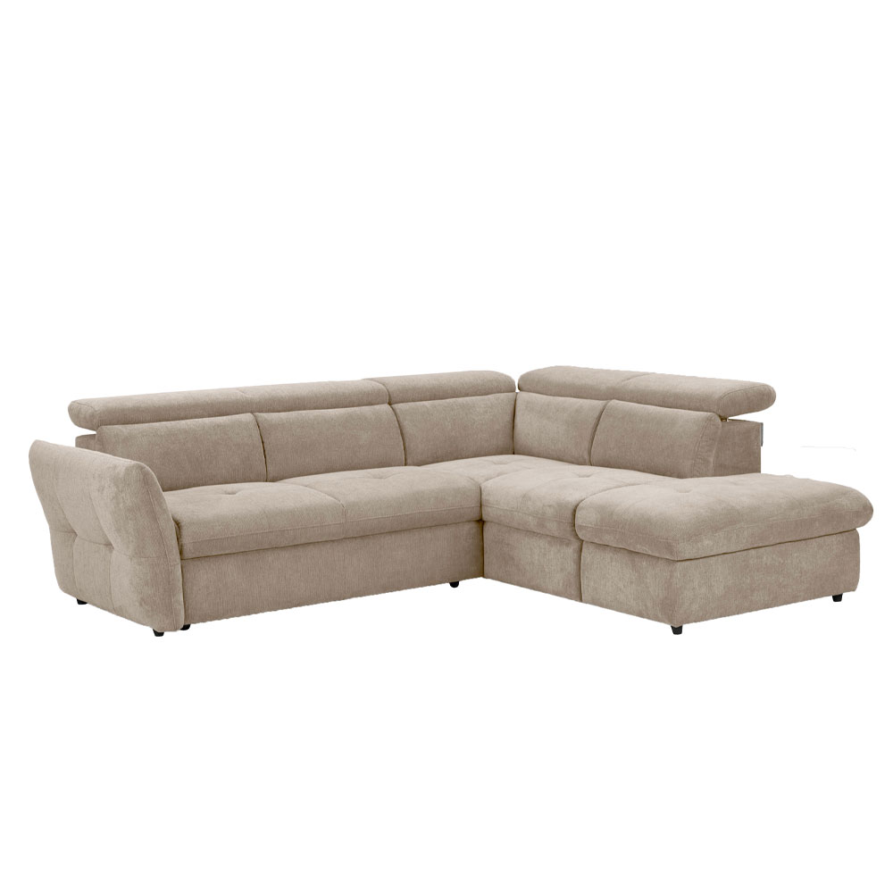 MONSERAT ΚΑΝΑΠΕΣ ΚΡΕΒΑΤΙ ΓΩΝΙΑ ΔΕΞΙΑ TAUPE 254x224x90