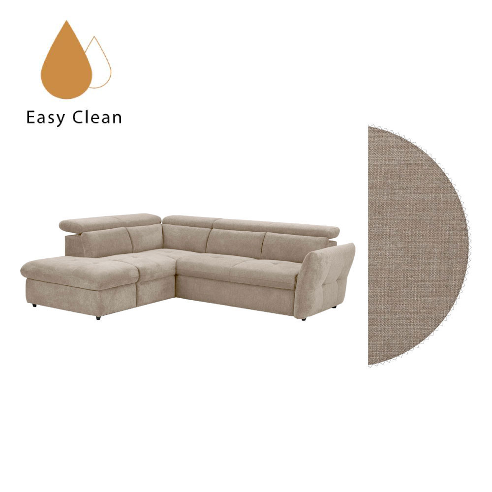 MONSERAT ΚΑΝΑΠΕΣ ΚΡΕΒΑΤΙ ΓΩΝΙΑ ΑΡΙΣΤΕΡΗ TAUPE 254x224x90