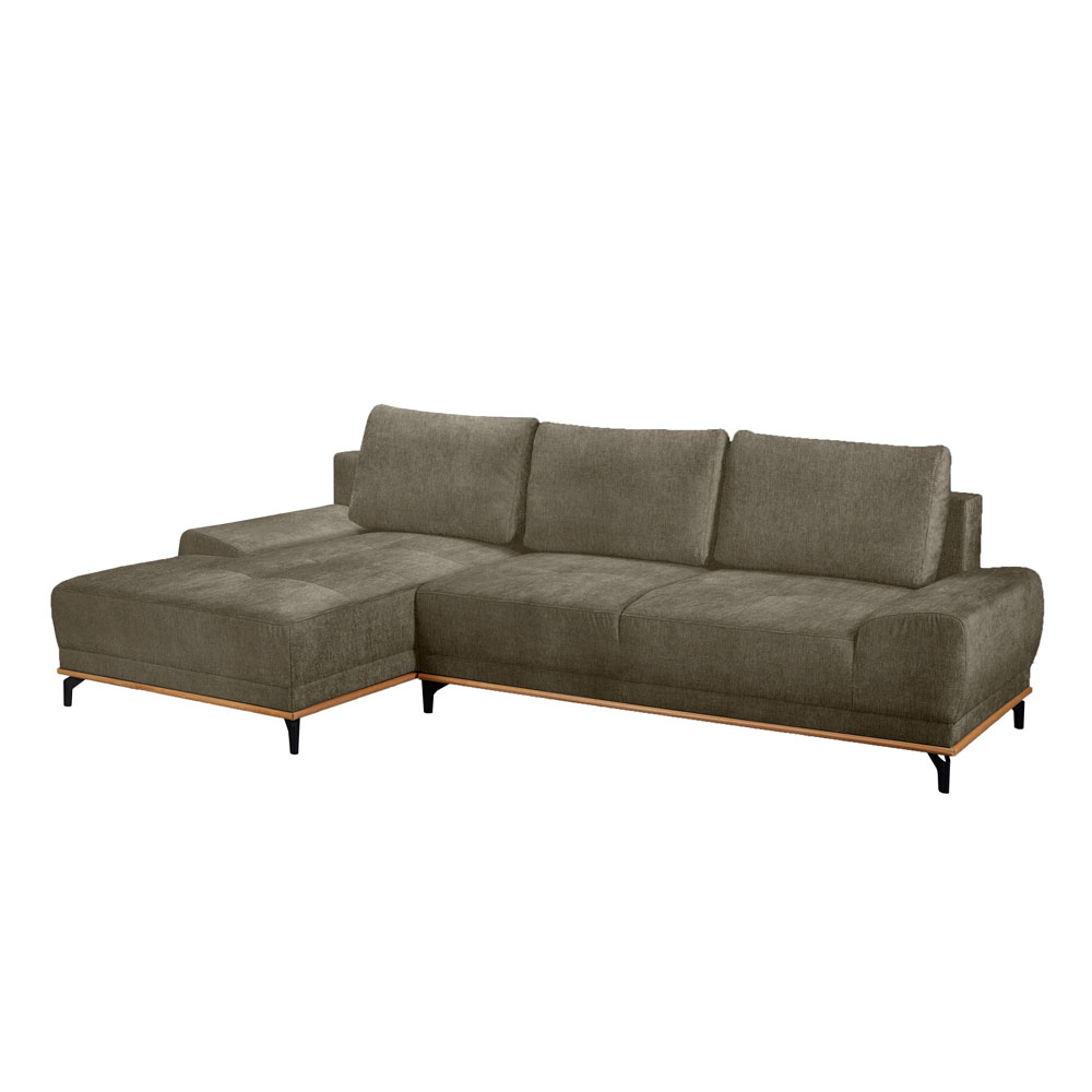 NATURA ΚΑΝΑΠΕΣ ΚΡΕΒΑΤΙ ΓΩΝΙΑ ΑΡΙΣΤΕΡΗ TAUPE 283x164x90