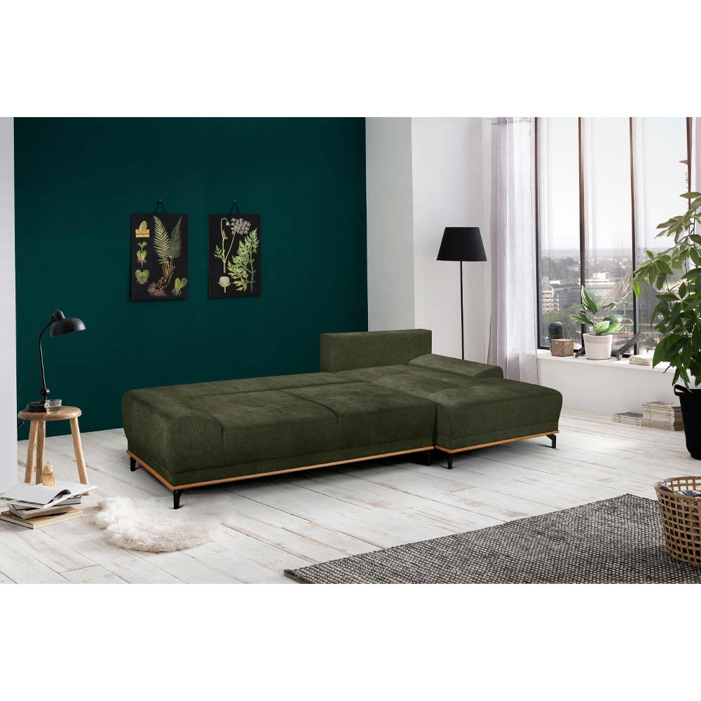 NATURA ΚΑΝΑΠΕΣ ΚΡΕΒΑΤΙ ΓΩΝΙΑ ΔΕΞΙΑ ΛΑΔΙ 283x164x90cm