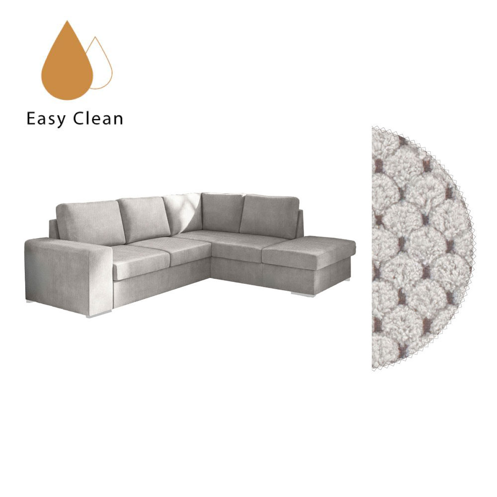EDDI ΚΑΝΑΠΕΣ ΚΡΕΒΑΤΙ ΓΩΝΙΑ ΔΕΞΙΑ TAUPE 248x213x90