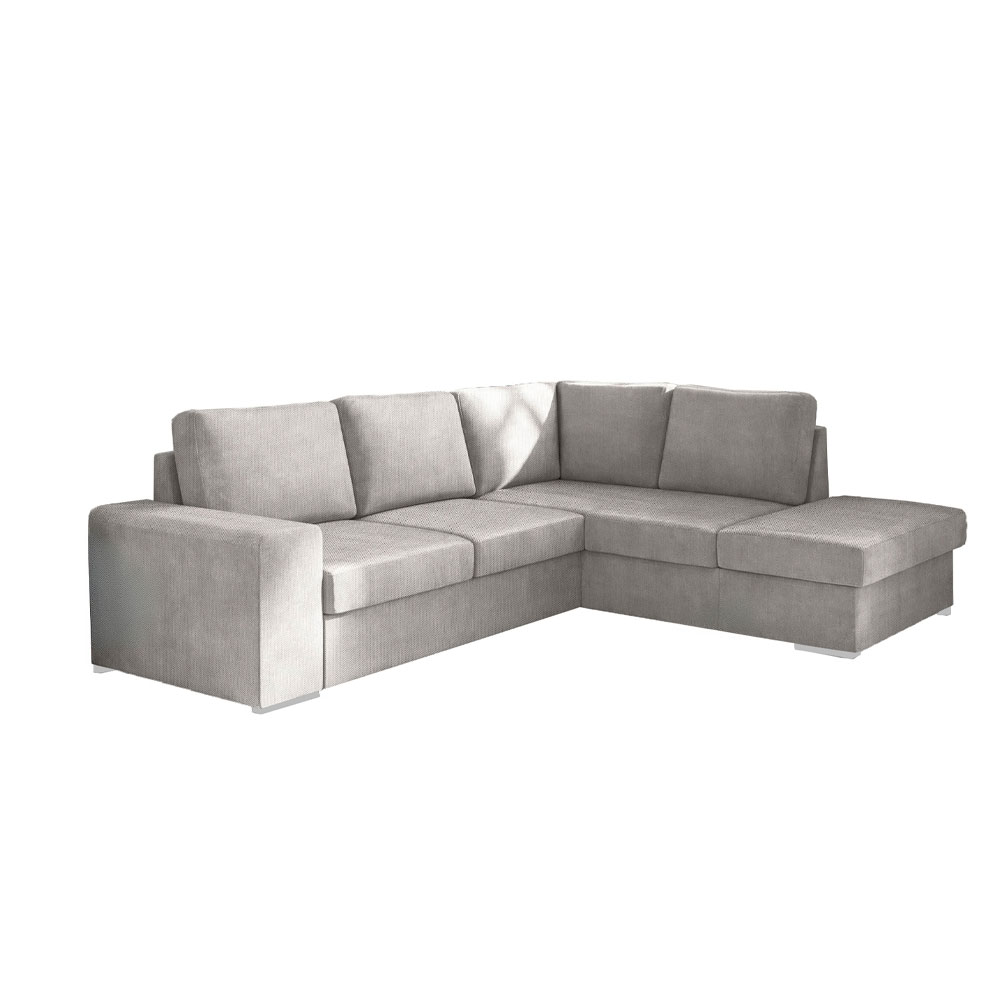 EDDI ΚΑΝΑΠΕΣ ΚΡΕΒΑΤΙ ΓΩΝΙΑ ΔΕΞΙΑ TAUPE 248x213x90
