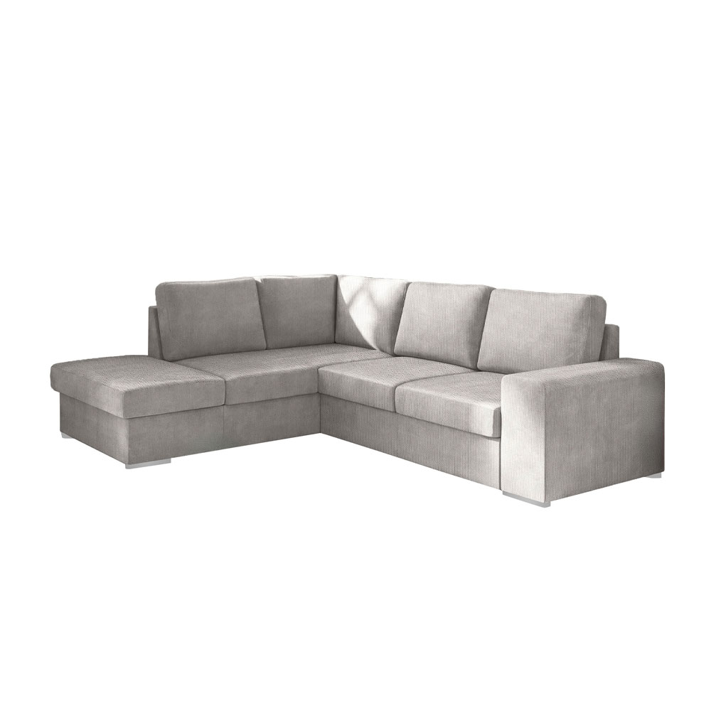 EDDI ΚΑΝΑΠΕΣ ΚΡΕΒΑΤΙ ΓΩΝΙΑ ΑΡΙΣΤΕΡΗ TAUPE 248x213x90