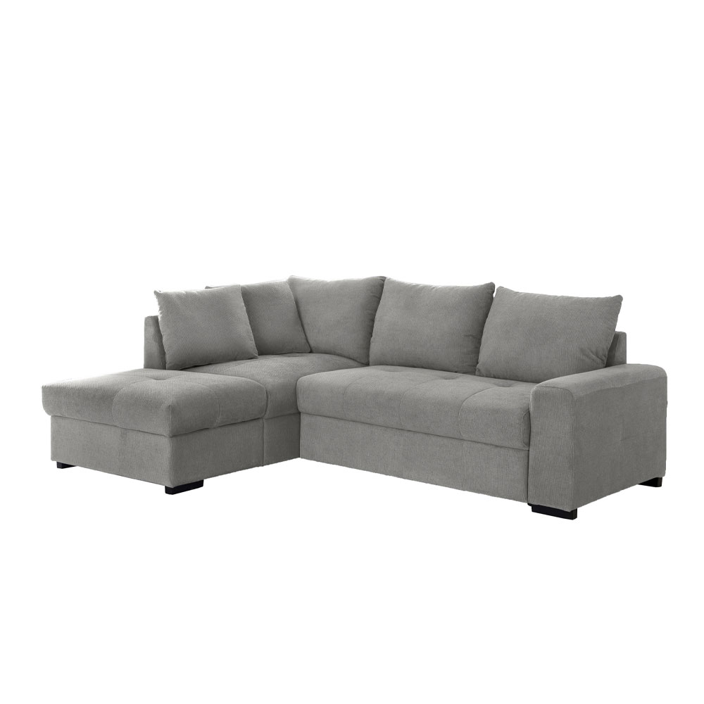 BILL ΚΑΝΑΠΕΣ ΚΡΕΒΑΤΙ ΓΩΝΙΑ ΑΡΙΣΤΕΡΗ ΓΚΡΙ 241x173x94
