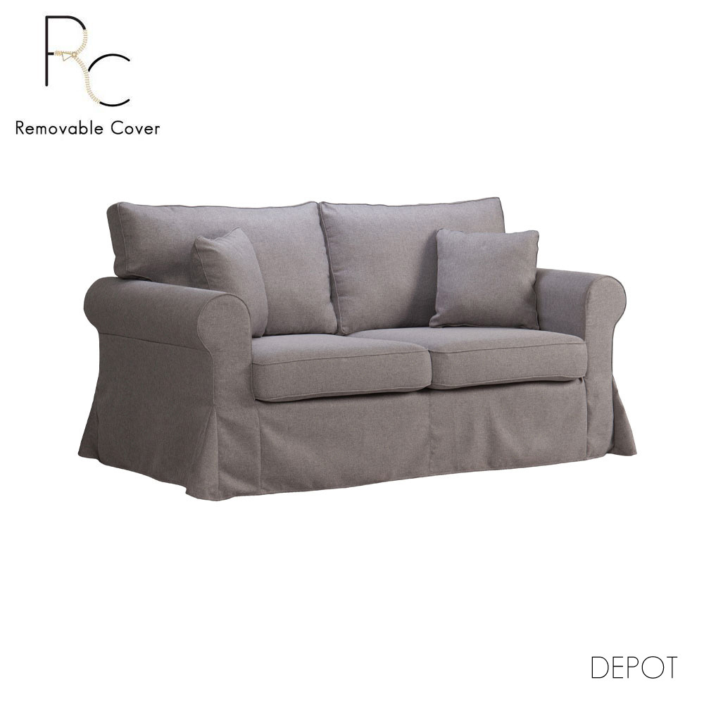 ASHLEY ΚΑΝΑΠΕΣ 2ΘΕΣΙΟΣ ΜΕ ΑΠΟΣΥΡΟΜΕΝΟ ΓΚΡΙ 173x85x95