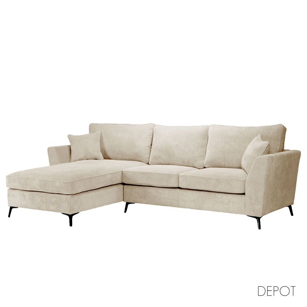 BOEL ΚΑΝΑΠΕΣ ΓΩΝΙΑ ΑΡΙΣΤΕΡΗ BEIGE 280x170x92