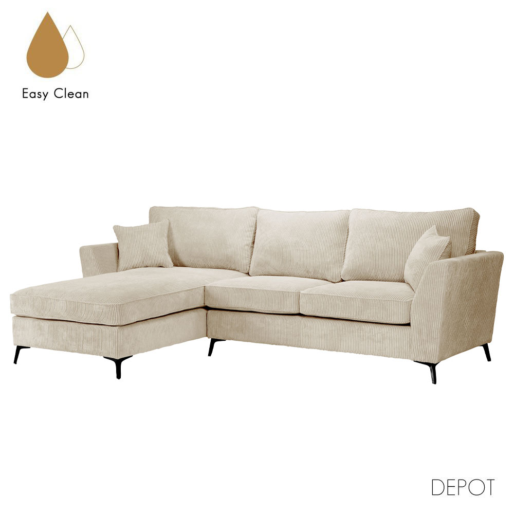 BOEL ΚΑΝΑΠΕΣ ΓΩΝΙΑ ΑΡΙΣΤΕΡΗ BEIGE 280x170x92