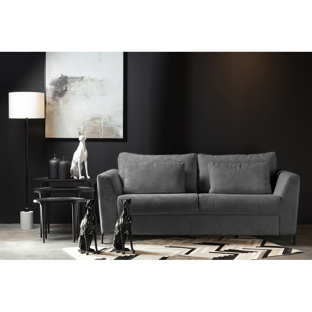 Τριθέσιος καναπές κρεβάτι - Γκρι Lincoln 90 208x94x92 εκ. | Cocoon