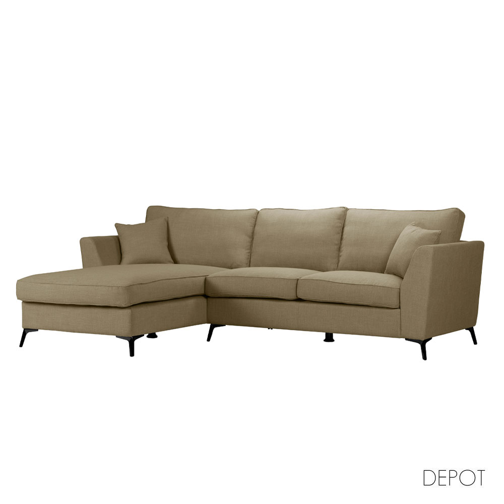 BOEL ΚΑΝΑΠΕΣ ΓΩΝΙΑ ΑΡΙΣΤΕΡΗ BEIGE 280x170x92
