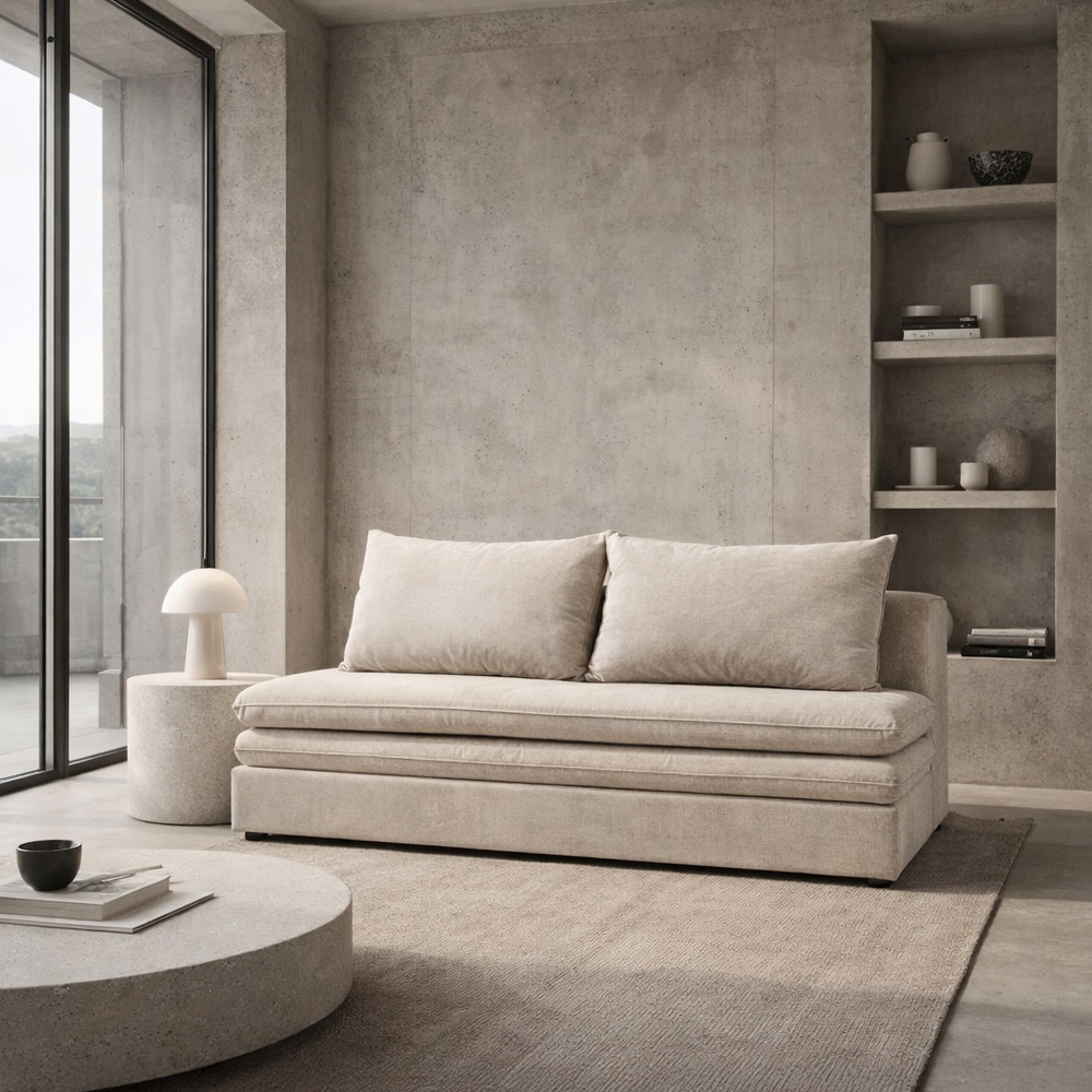 Καναπές κρεβάτι 3θέσιος - Μπεζ Asti 1 200x87x90 εκ. | Girasole