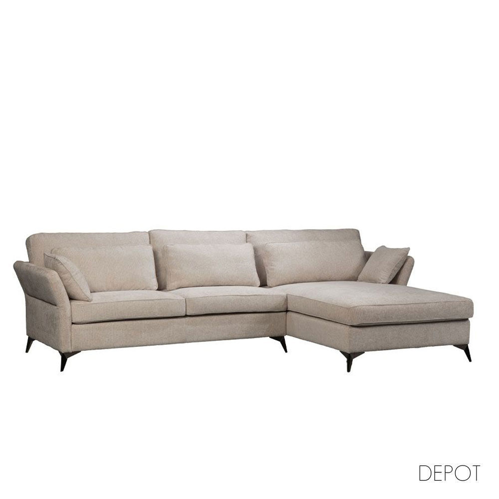 PARFAIT ΚΑΝΑΠΕΣ ΓΩΝΙΑ ΔΕΞΙΑ BEIGE 307x185x92