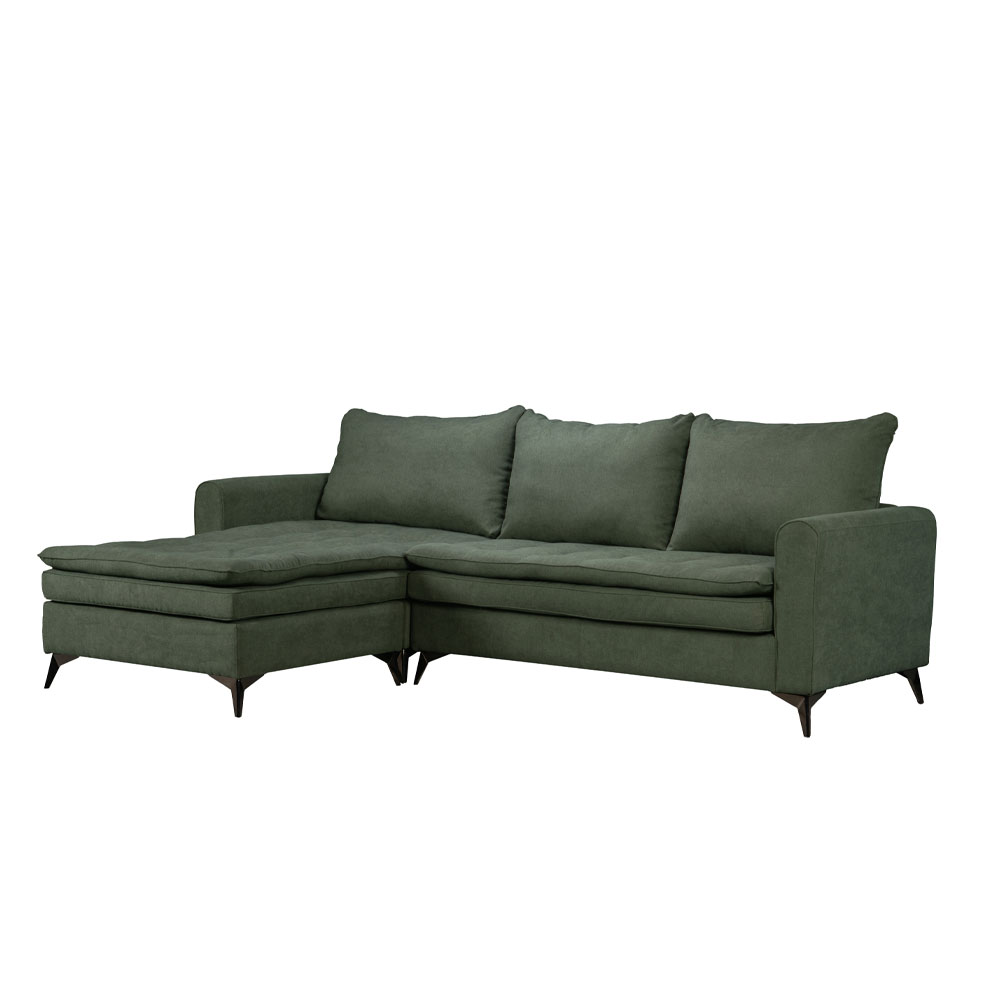 REGINA ΚΑΝΑΠΕΣ ΓΩΝΙΑ ΑΝΑΣΤΡΕΨΙΜΗ ΠΡΑΣΙΝΟ LINO 77 265x188x99cm