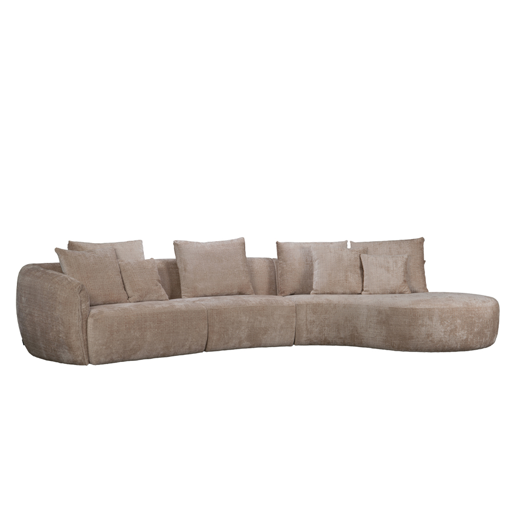 CURVO ΚΑΝΑΠΕΣ ΓΩΝΙΑ ΔΕΞΙΑ BEIGE CREMONA 14 412x162x92cm